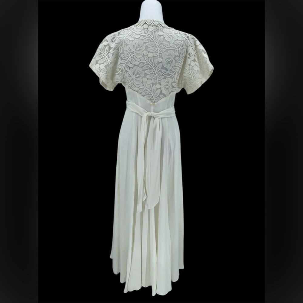Karen Alexander Vintage Lace Maxi Dress Ivory Size 8 - Picture 7 of 15